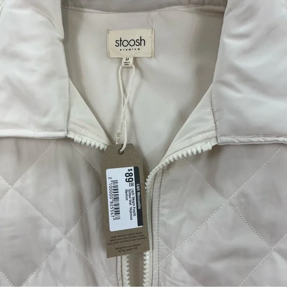 NWT Stoosh White Quilted Puffer Vest Size Medium - Picture 3 of 8